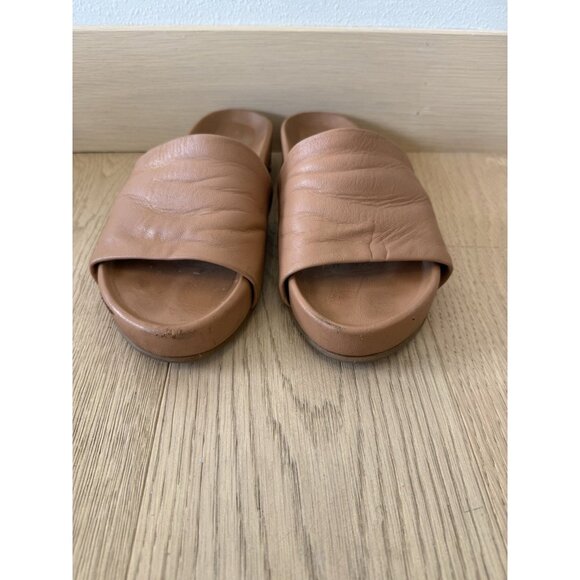 Beek Gallito Leather Slide Sandals Brown Platform Slip On Shoes Women’s 7 US 37 - Picture 3 of 7